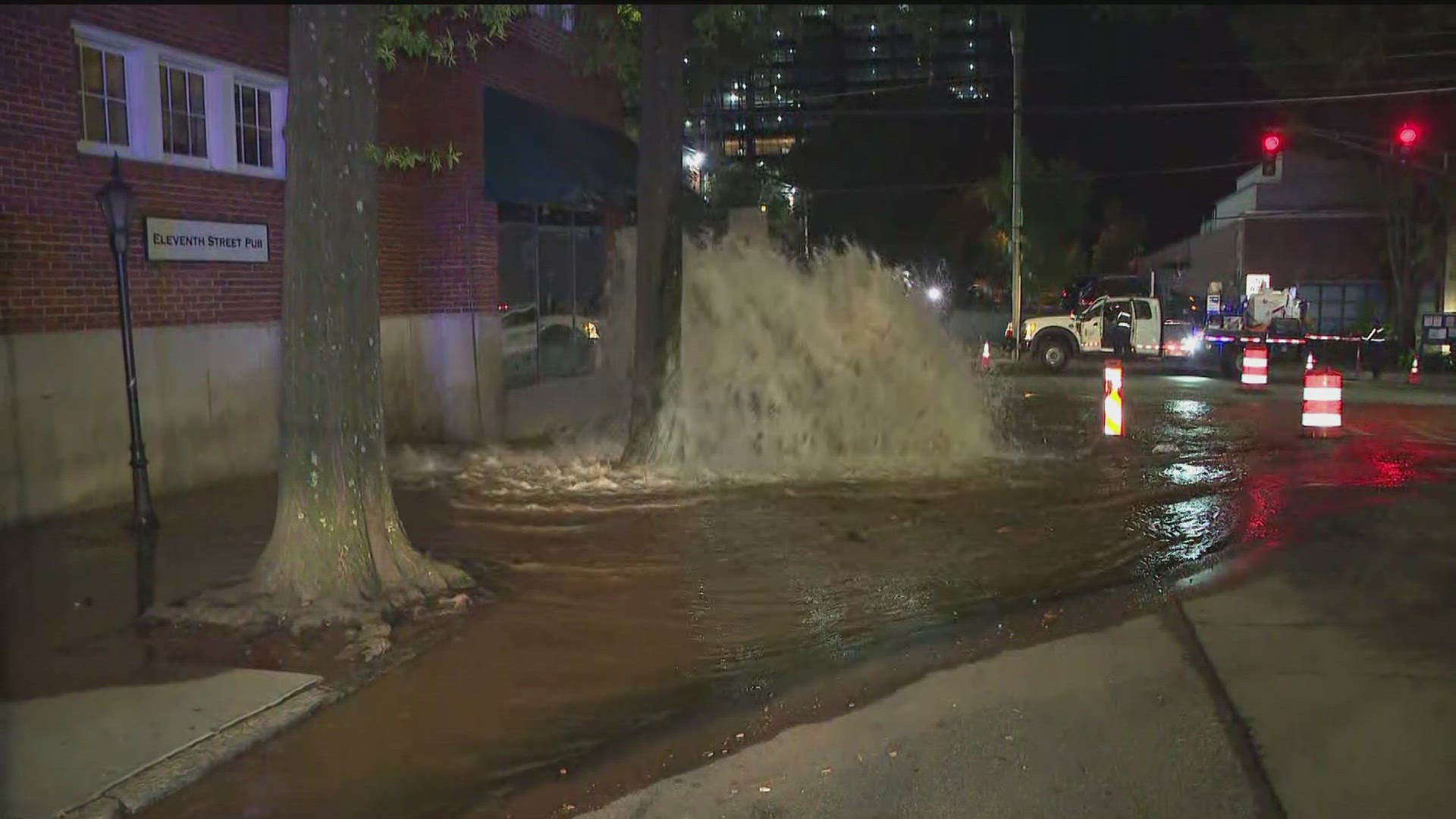 It's at West Peachtree Stree Northwest and 11th Street North East. Here's the latest.