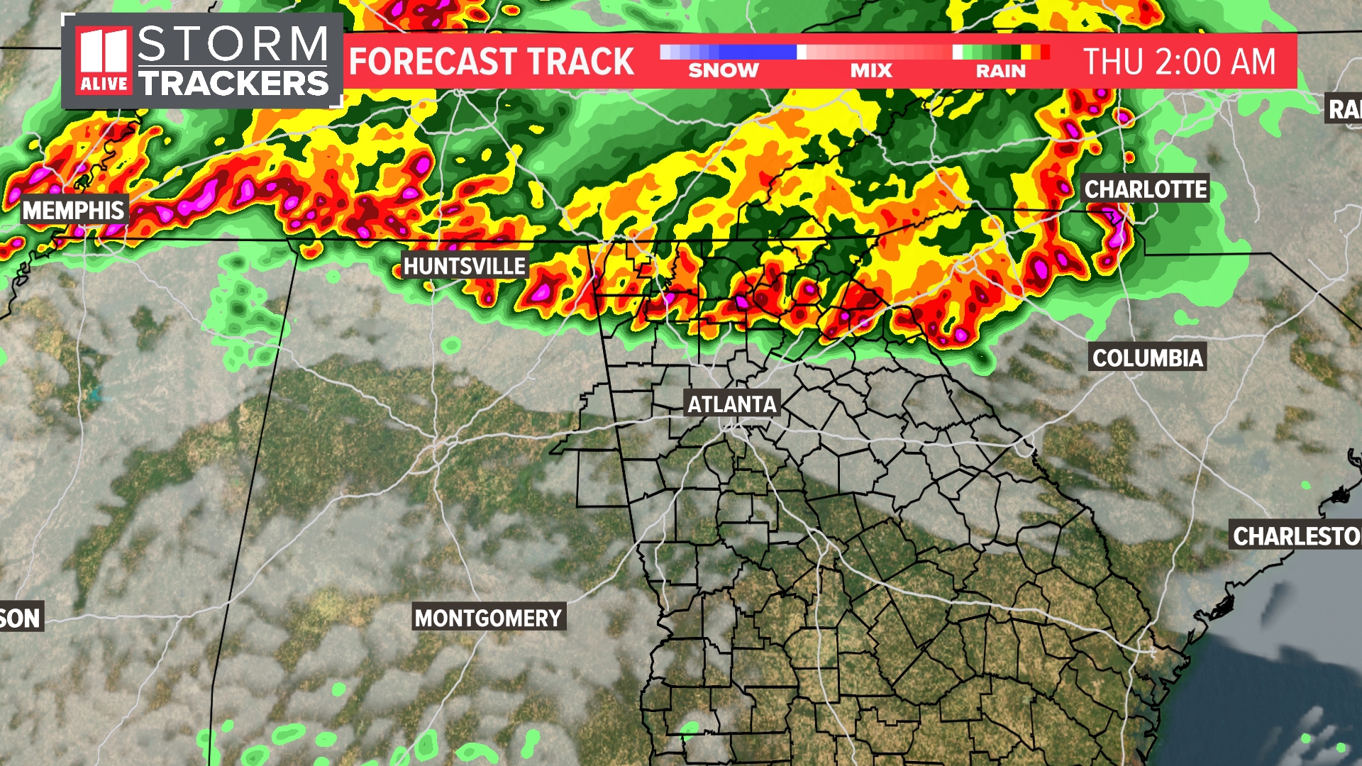 Atlanta Georgia weather timeline & tornado watch May 8 | 11alive.com