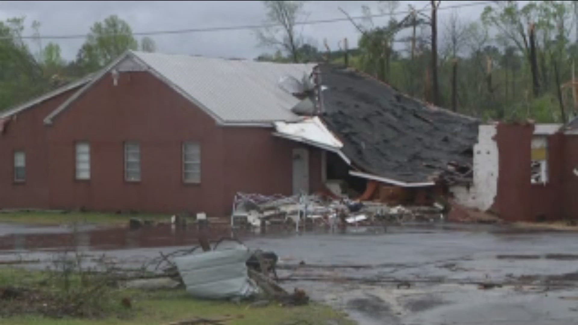 Troup County Deputies said there were 80 to 100 homes with damage after a tornado touched down.