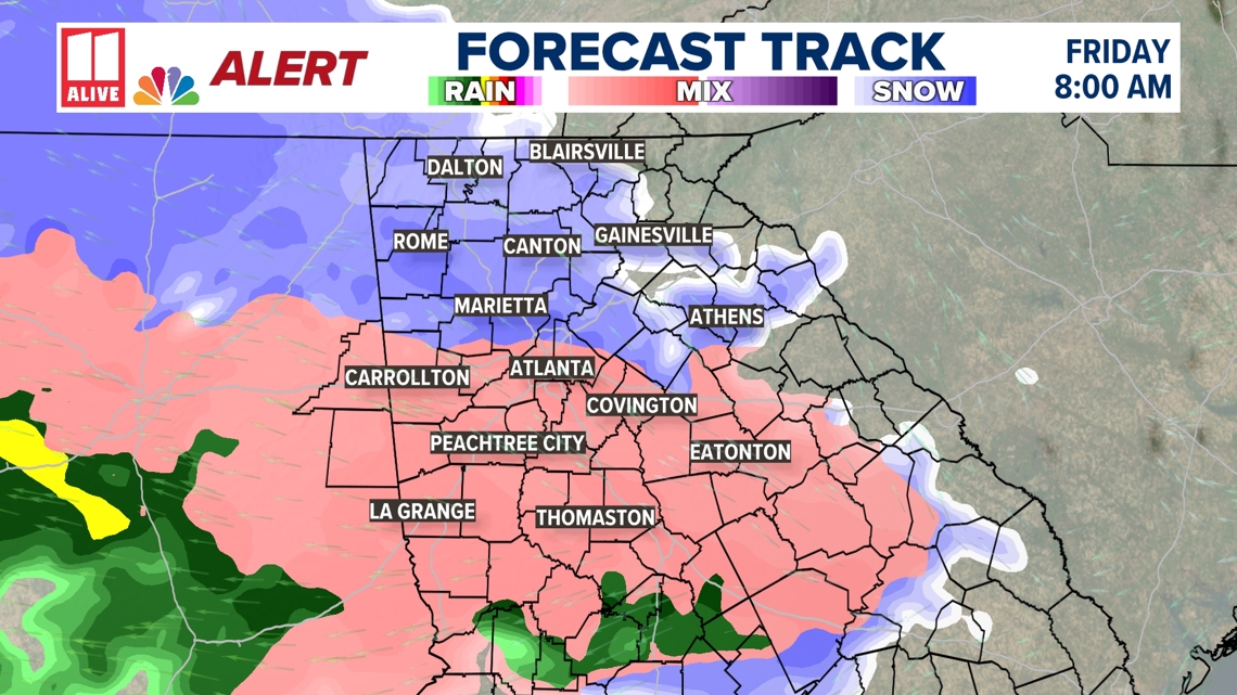 Georgia weather updates Thursday before winter impacts Friday | 11alive.com