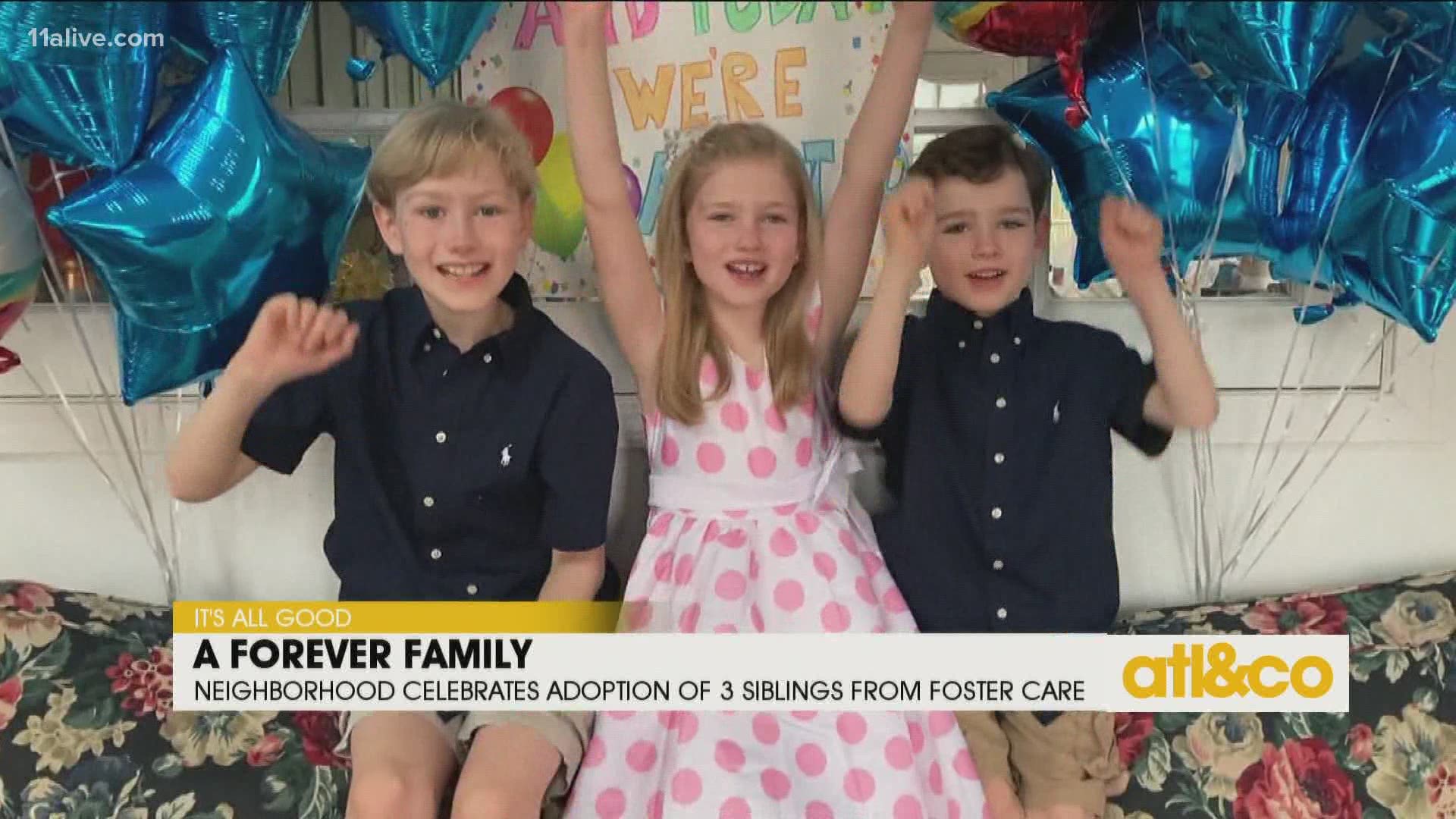 A forever family! These three siblings were once separated by the foster care system but are now finally together again under one roof, thanks to one amazing mom.