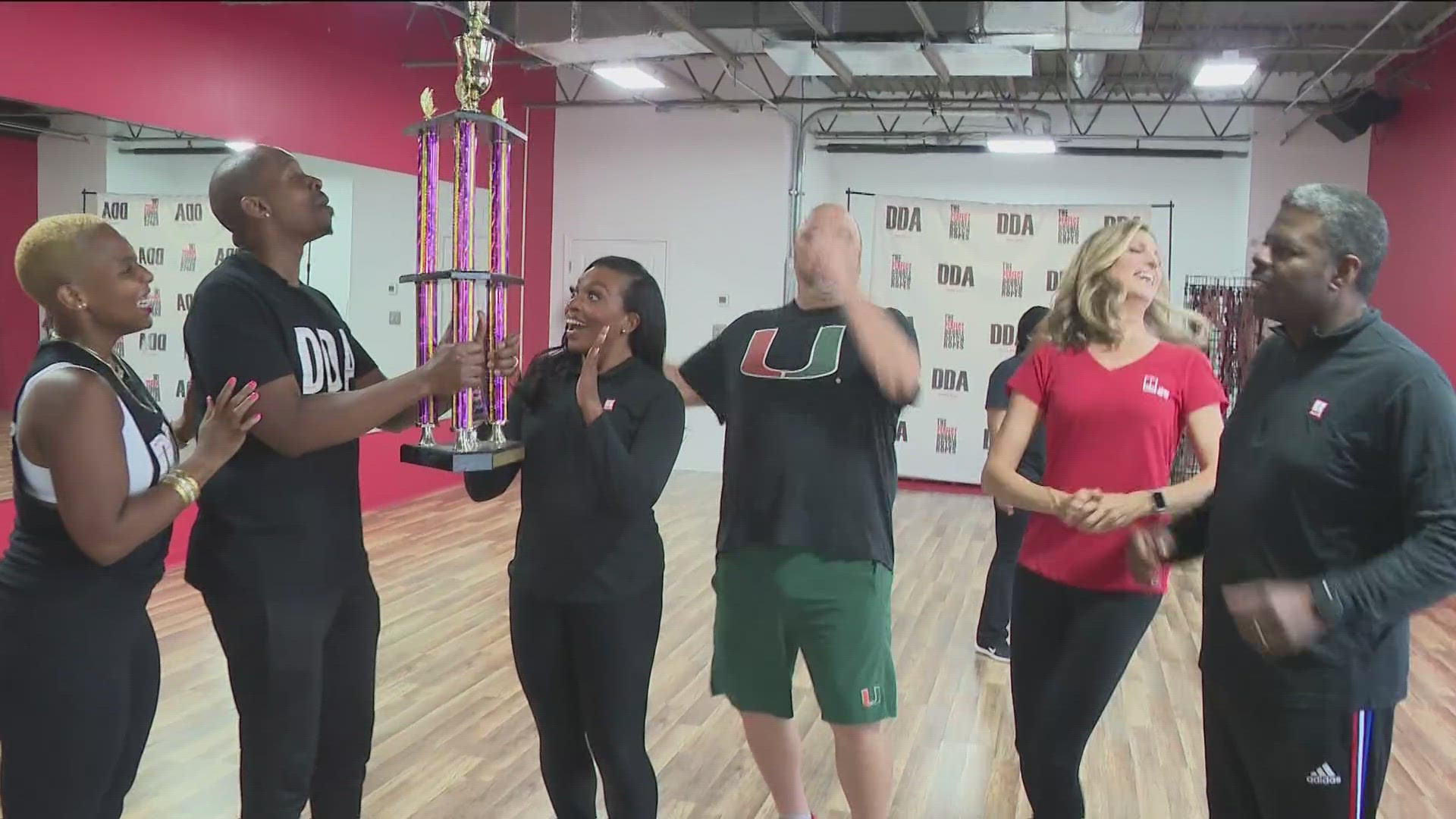 The 11Alive Morning Team came by to get roped into exercise.