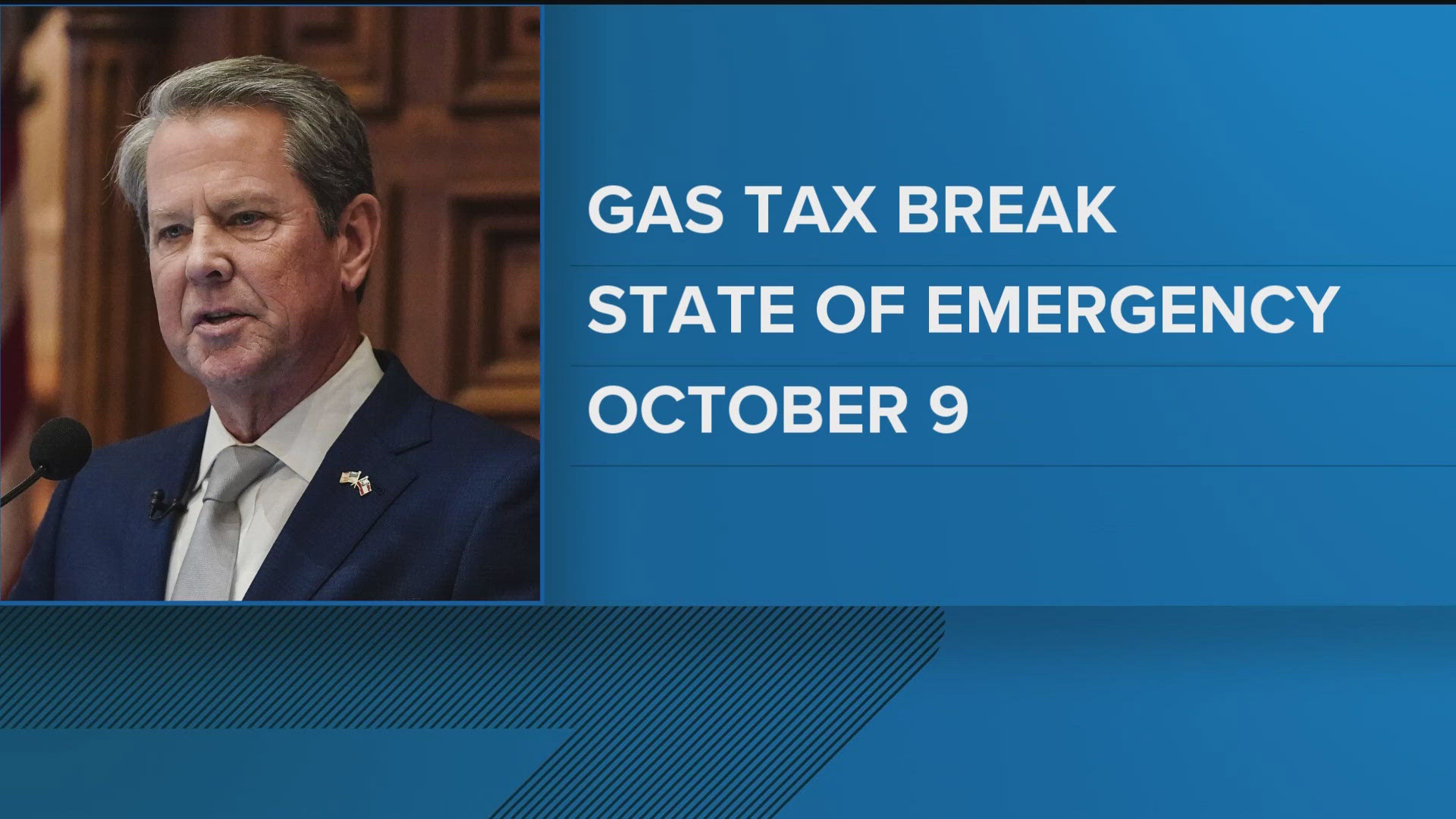 The gas tax will be suspended until the end of the state of emergency.