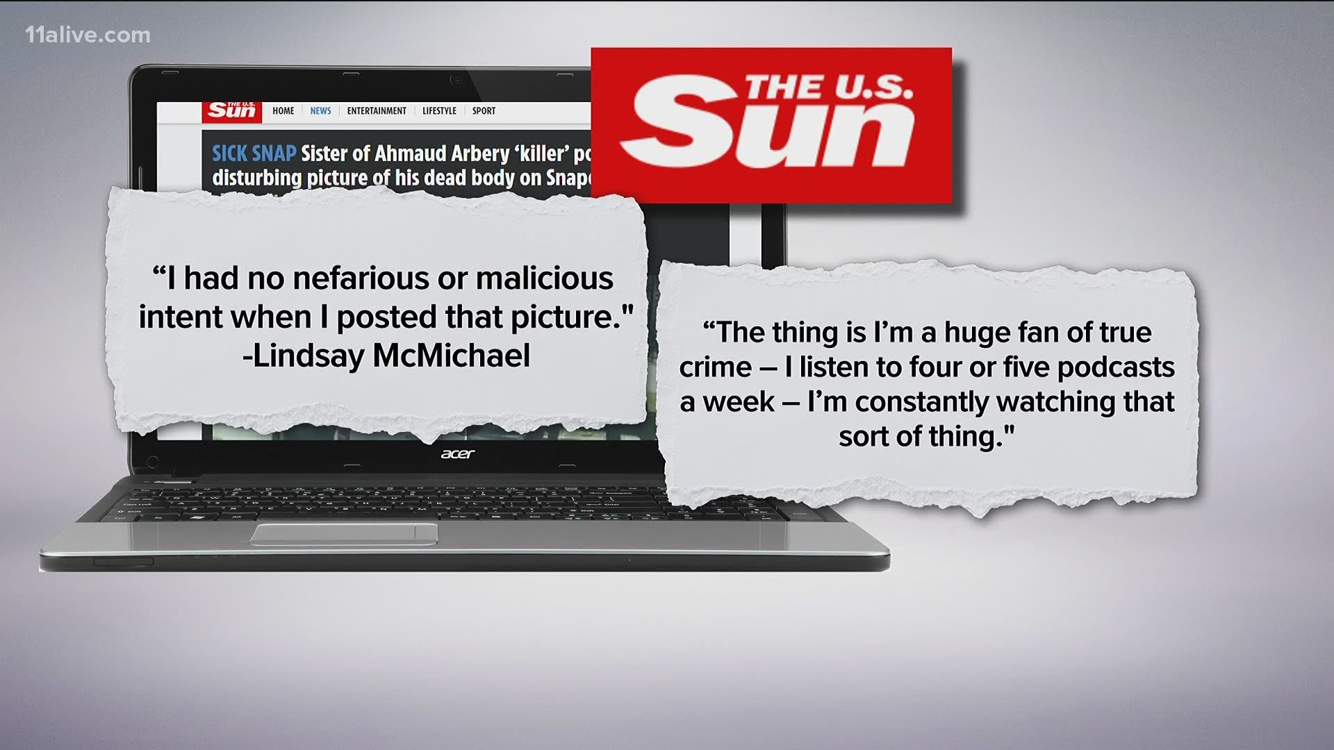 The UK-based publication reports that Lindsay McMichael posted a picture of Ahmaud Arbery’s body because she is a “true crime fan.”
