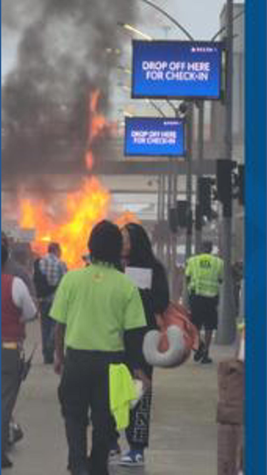 Car catches fire at Hartsfield-Jackson Atlanta airport | 11alive.com