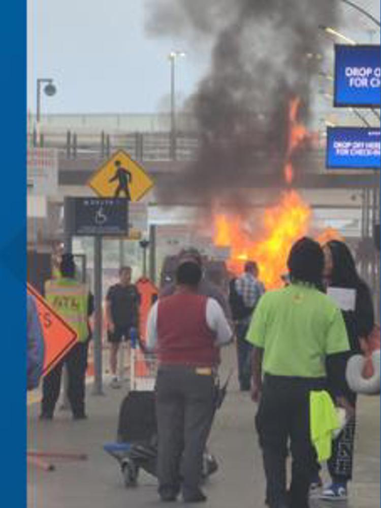 Car catches fire at Hartsfield-Jackson Atlanta airport | 11alive.com