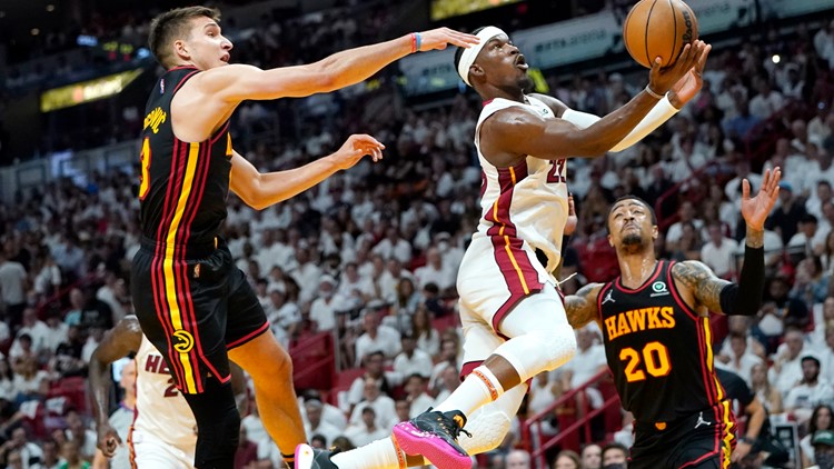 Robinson makes eight 3s, Heat top Hawks 115-91 in Game 1