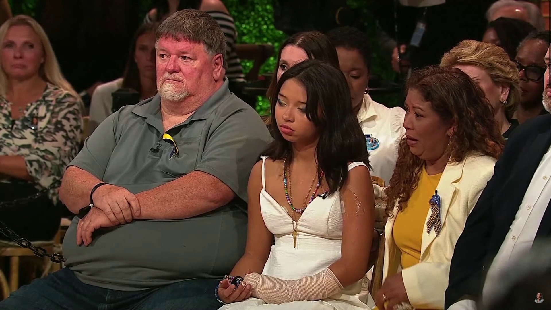 Natalie Griffith, who was shot when a student opened fire at Apalachee High School in Georgia, joins her parents to speak about the experience.