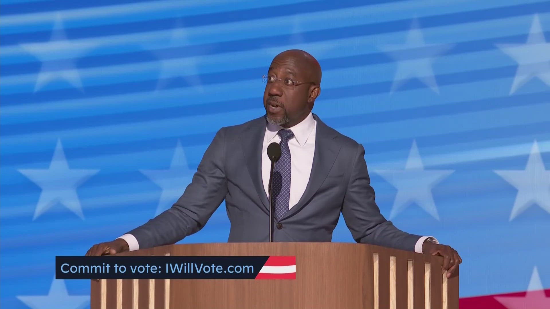 Sen. Raphael Warnock spoke during night 1 of the DNC.