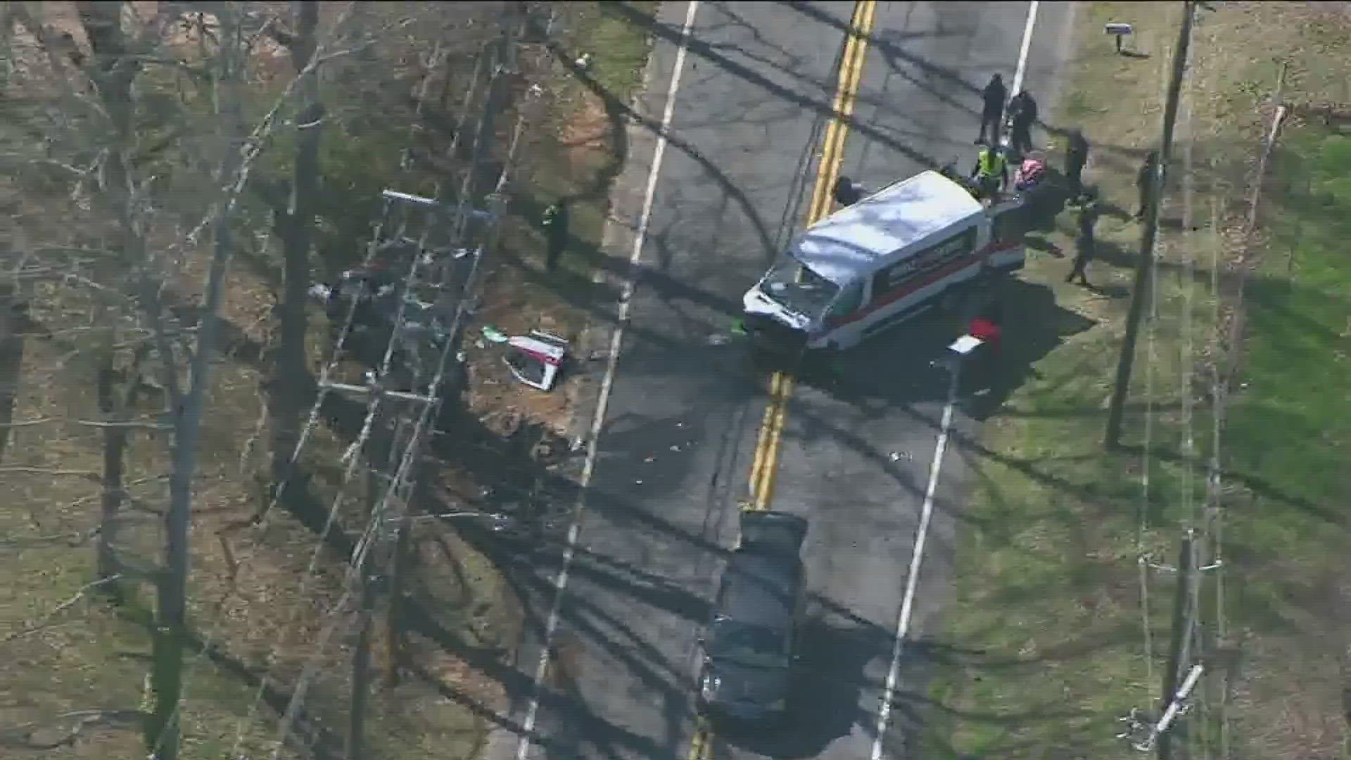 Two people are dead after a two-vehicle crash along Campbellton Road Monday, according to the Atlanta Police Department.