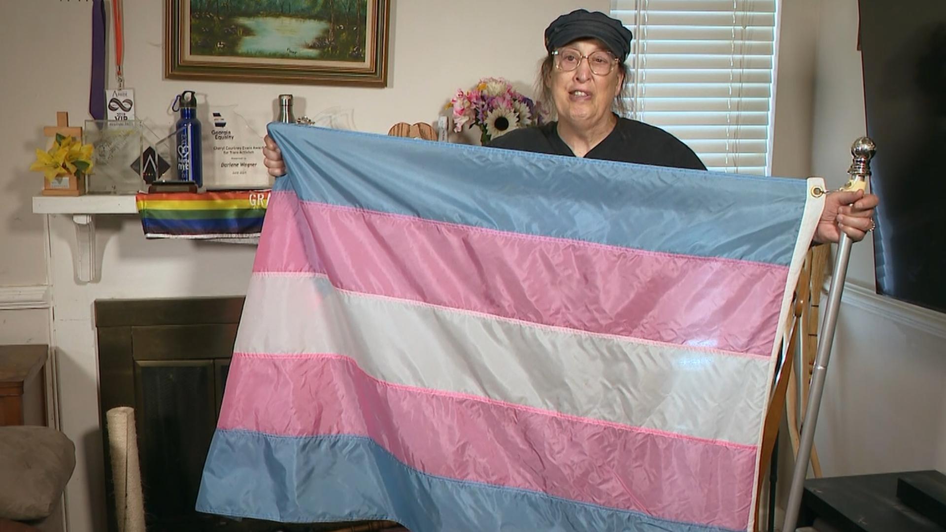 Monica Helms, a Marietta resident, created the transgender pride flag 25 years ago.