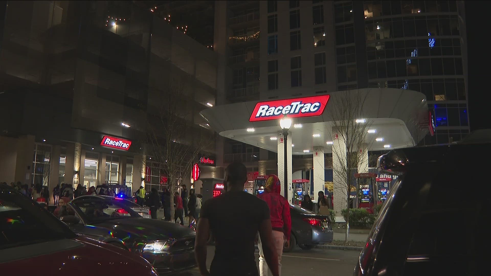Atlanta Police said a person was shot at a RaceTrac gas station across from a Georgia State dining hall.