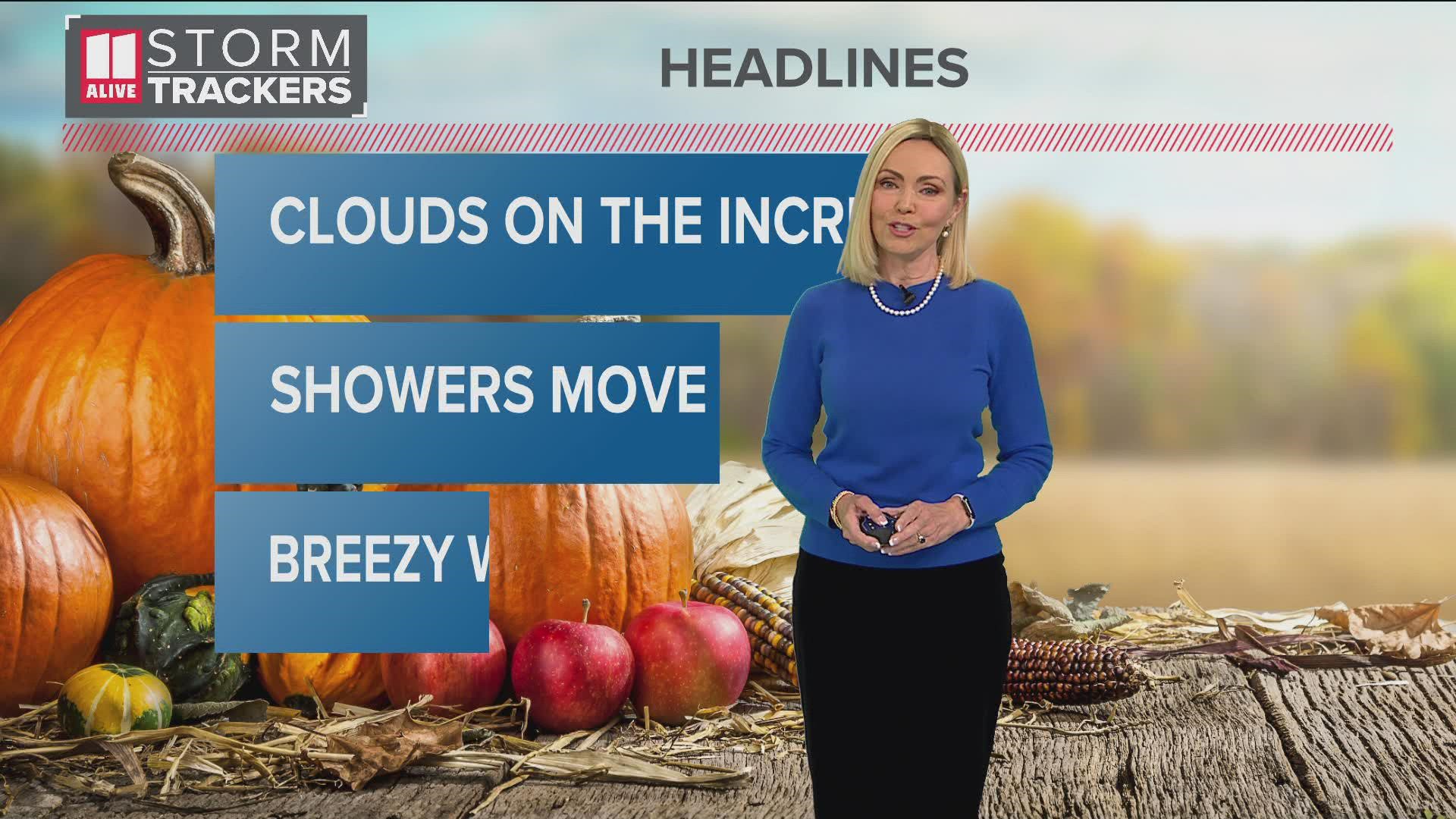 Here's a look at what weather you can expect as you head out for the Thanksgiving holiday.