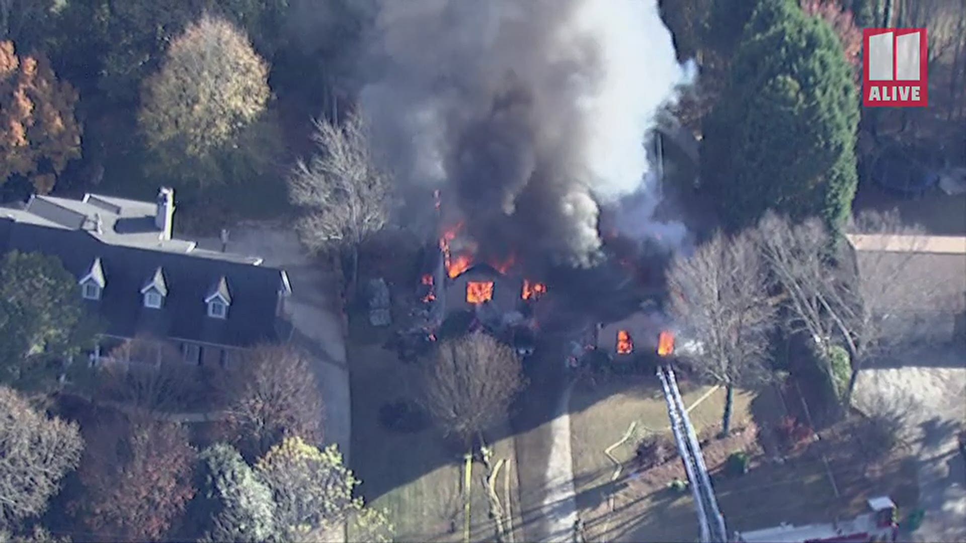 Officials said there were no injuries reported following a house fire in Dunwoody on Wednesday afternoon.