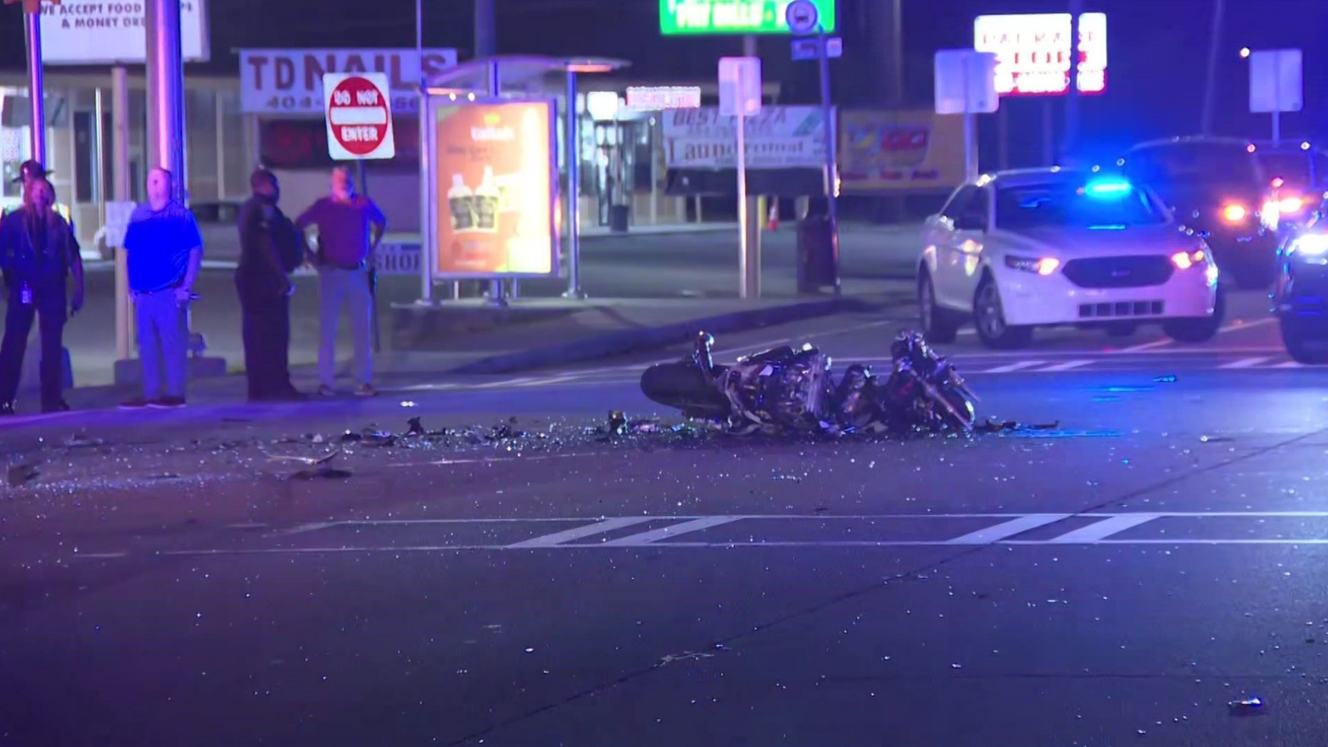 Motorcycle crash on Camp Creek Parkway near Atlanta airport