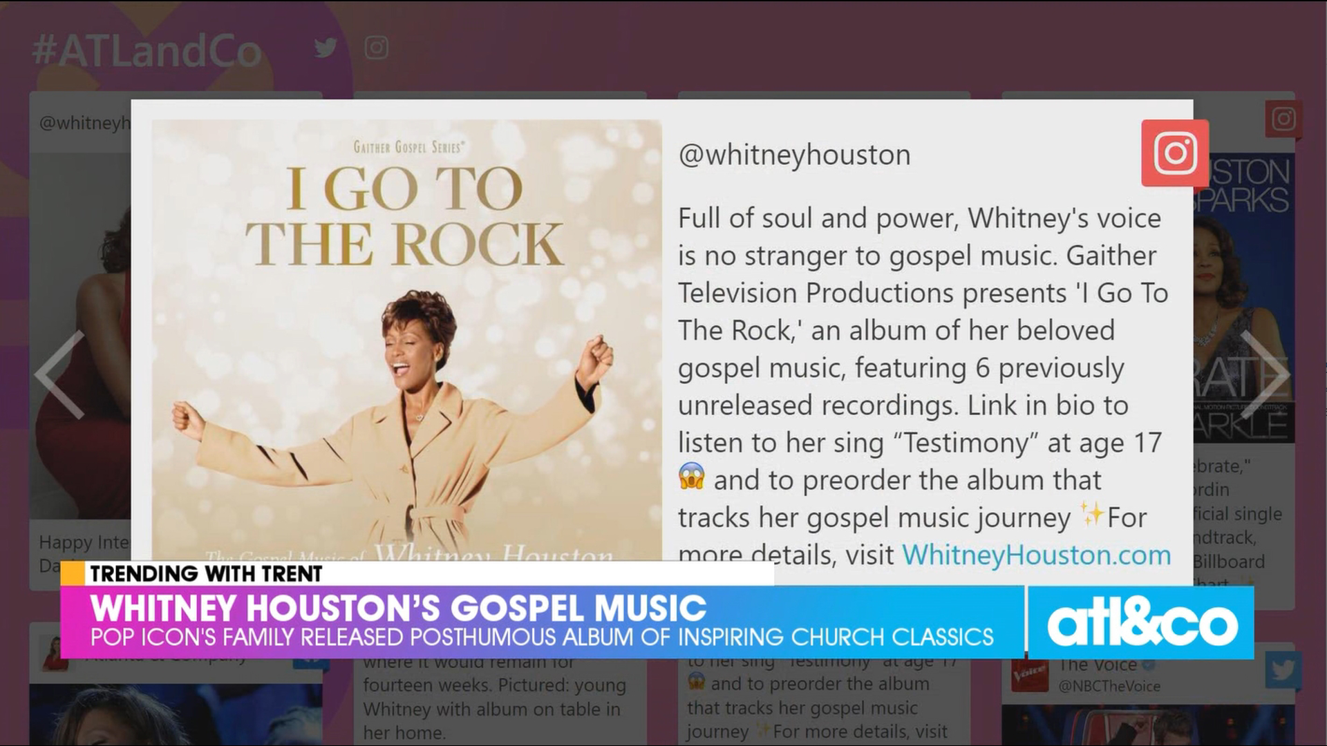 The family of superstar Whitney Houston just released a collection of her gospel recordings.
