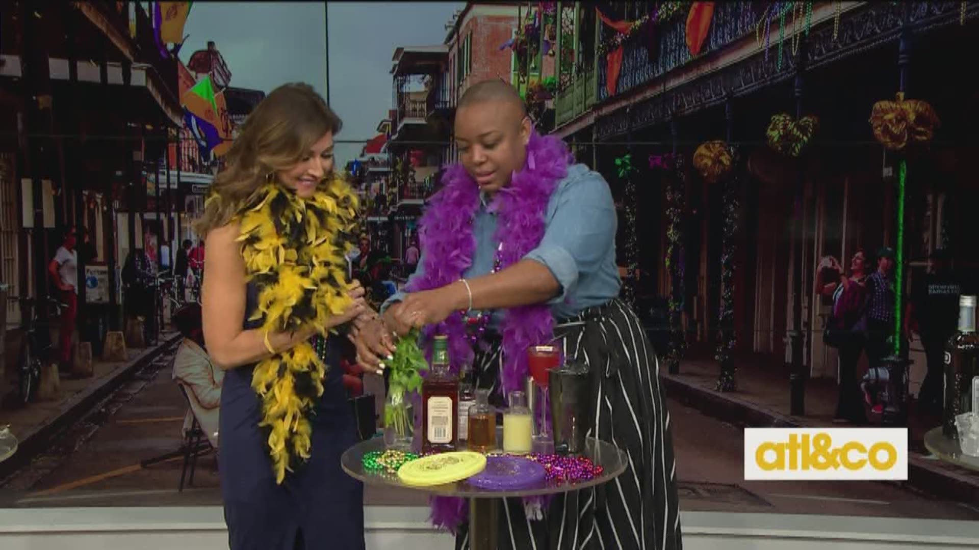 The Drinking Coach Tiffanie Barriere Mardi Gras whips up classic NOLA-inspired cocktails on 'Atlanta & Company'