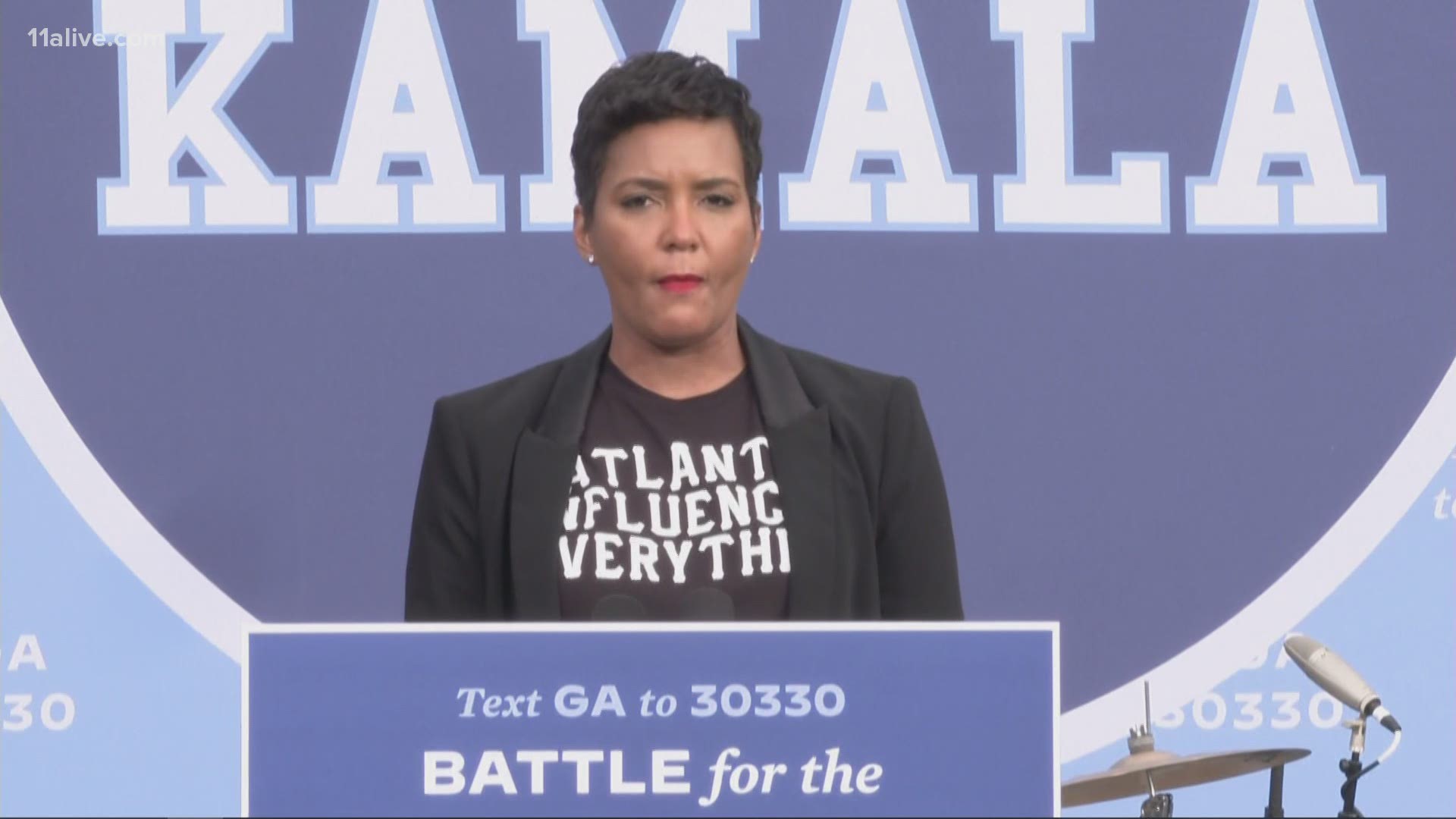 Atlanta Mayor Keisha Lance Bottoms made the comments at a drive-in event held in support of Joe Biden on Tuesday.