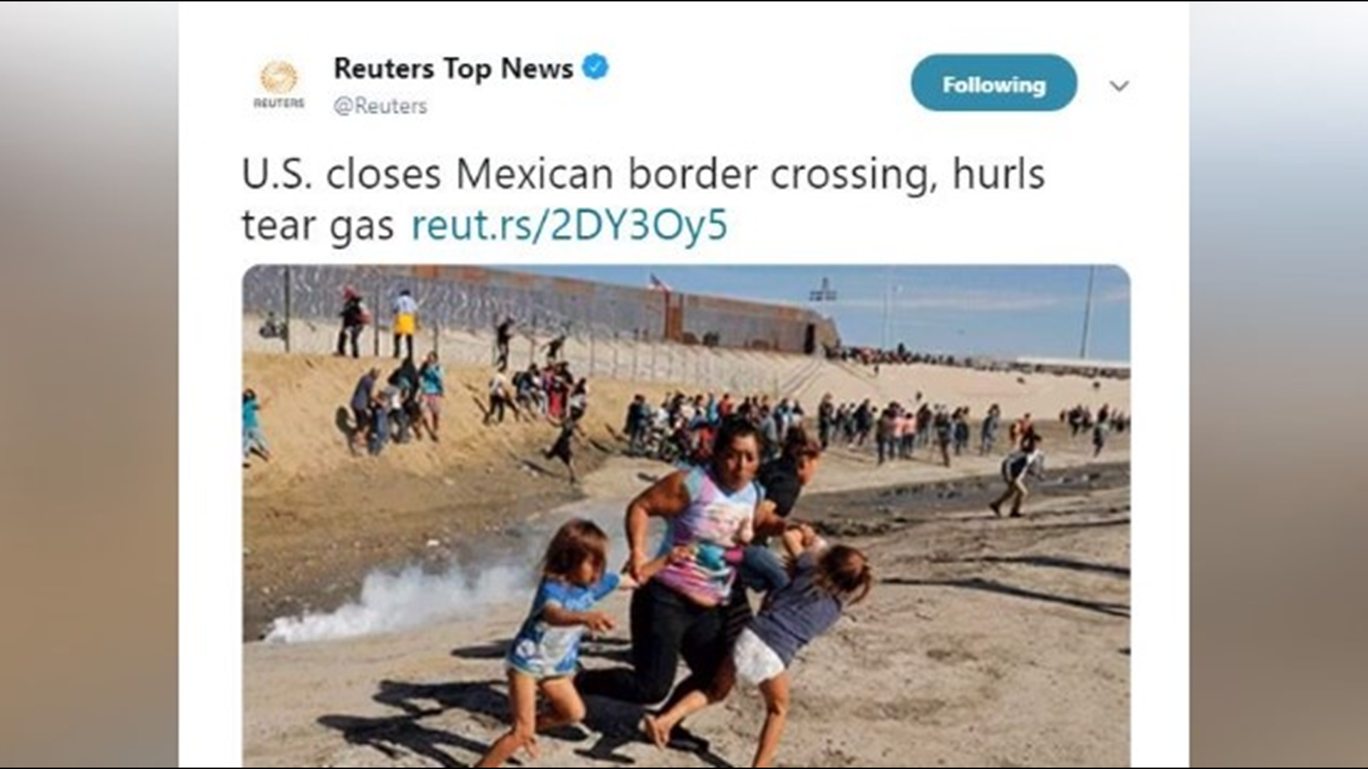 As the migrant caravan protest progressed on Sunday, several images sparked outrage online. Some from people claiming the images were fake.
