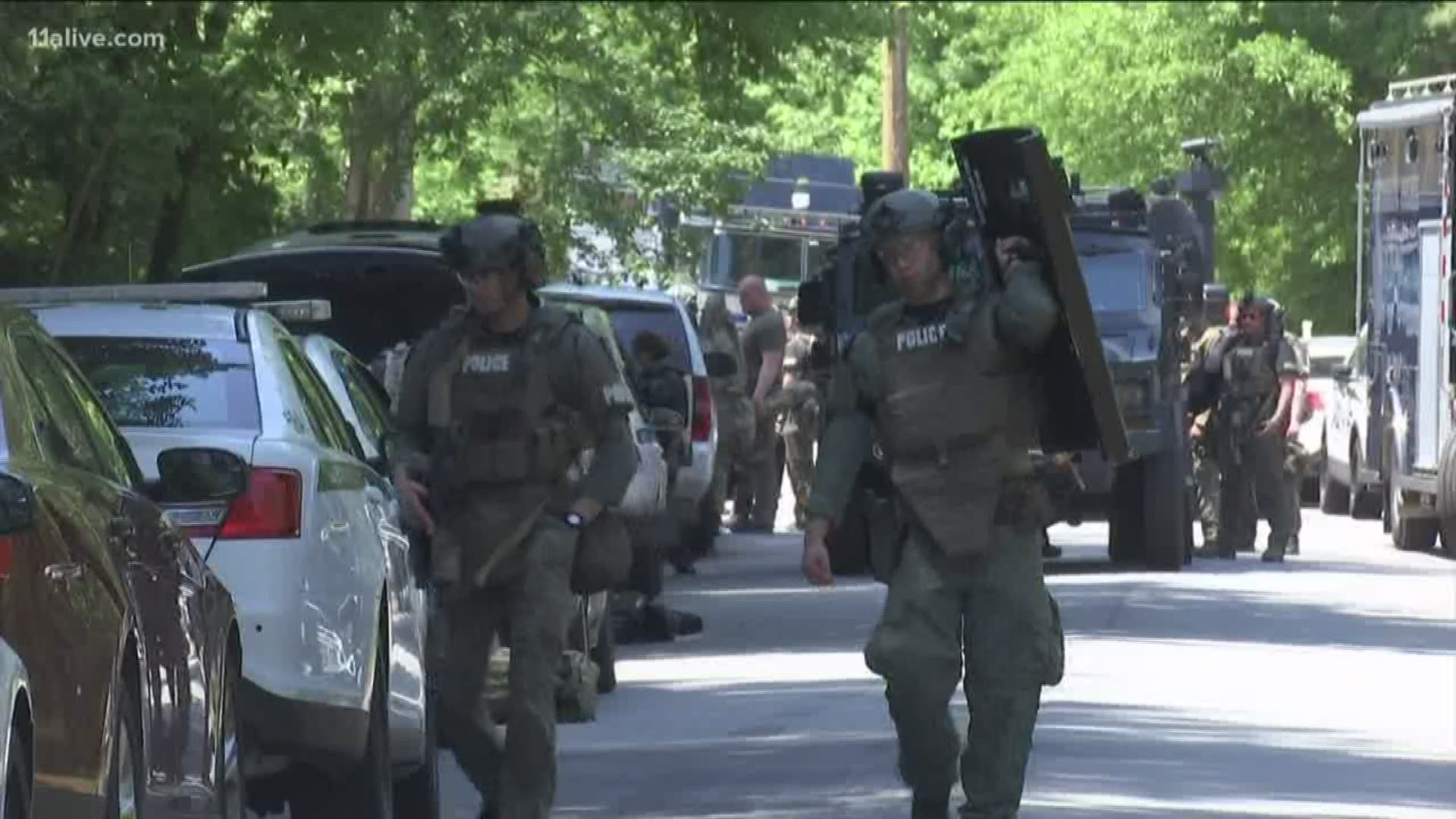 The standoff lasted roughly 2 hours before the Gwinnett County man was arrested.