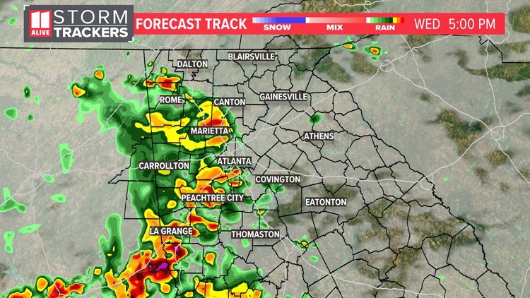 Thunderstorms move through Atlanta, surrounding areas | Updates