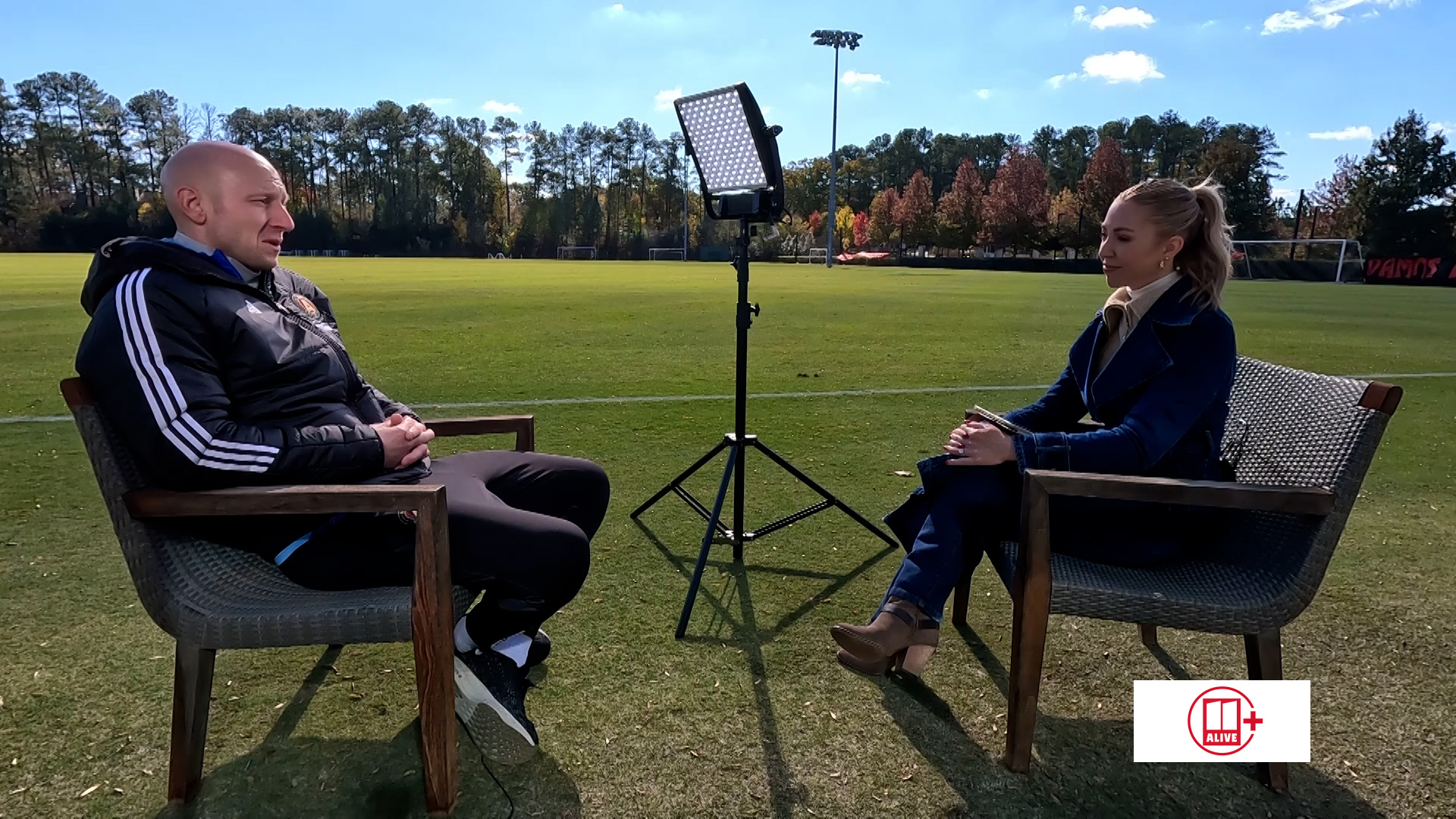 11Alive's Maria Martin goes 1-on-1 with Brad Guzan ahead of the first leg of the MLS Conference Semifinals.