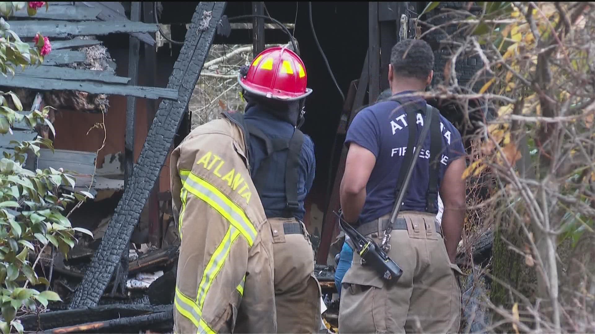 Fire investigators also found a charred, loaded 12 gauge pump action shotgun in the remaining structure of the house.