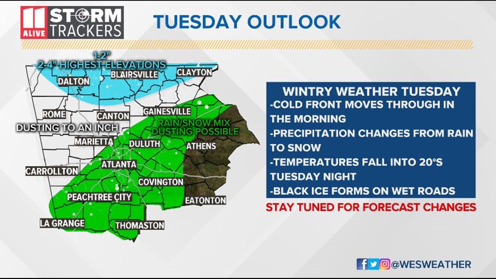 Metro Atlanta snow chances increase as arctic blast moves in Super Bowl ...