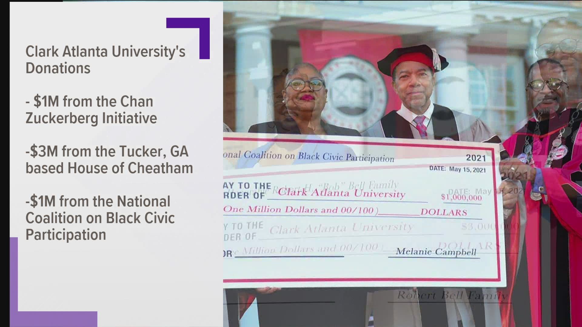 Clark Atlanta said the gifts they received will help develop the next generation of entrepreneurs, social justice advocates, and civic leaders.