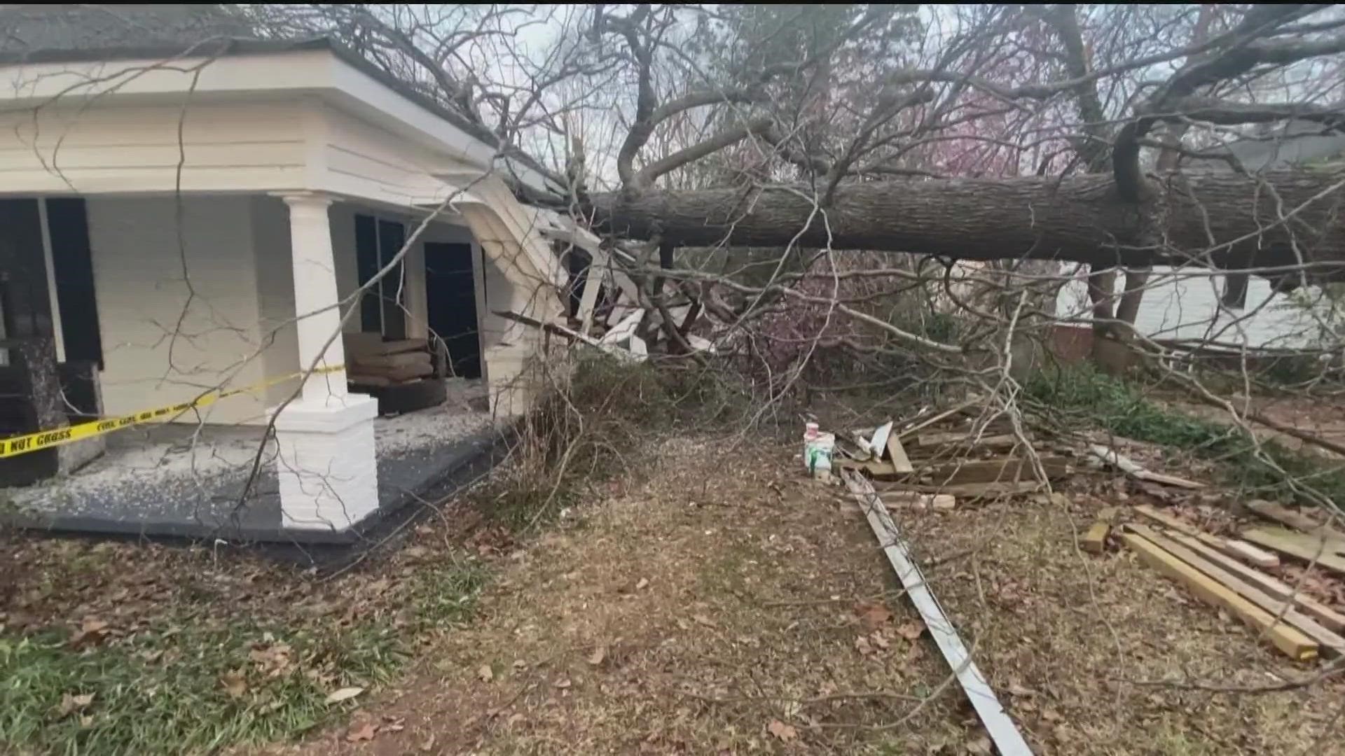 The National Weather Service said it was an EF-1 tornado that struck Troup County before dawn Friday morning.