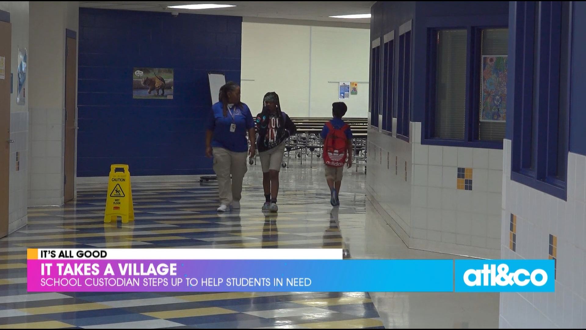 It takes a village! Lead custodian Charlece Dawson at Collins Intermediate School formed a deep bond with the kids.