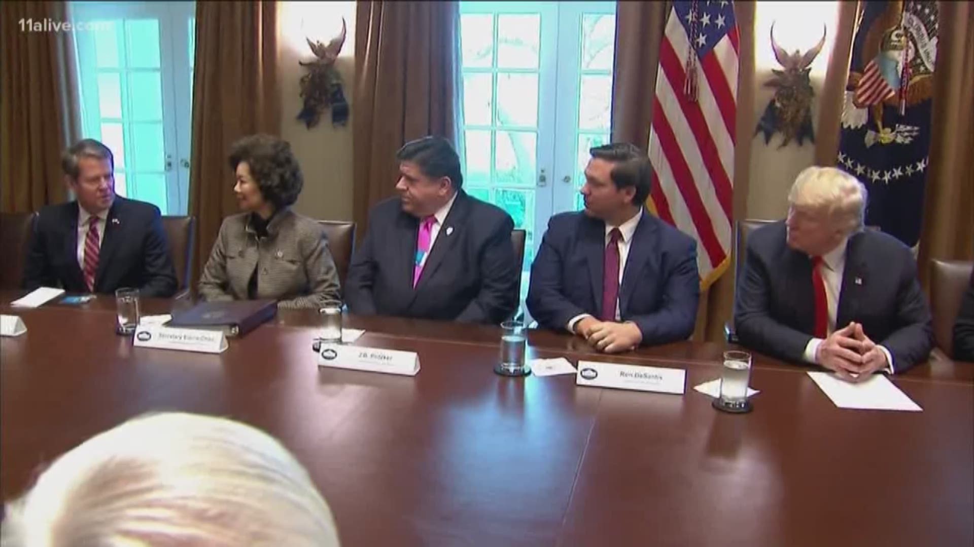 Kemp joined 13 other governors-to-be at the White House.