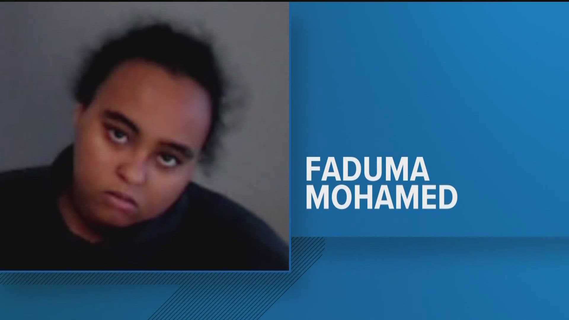 Law enforcement says Faduma Mohamed ran a red light and crashed into another vehicle, killing 19-year-old Cooper Schoenke.

