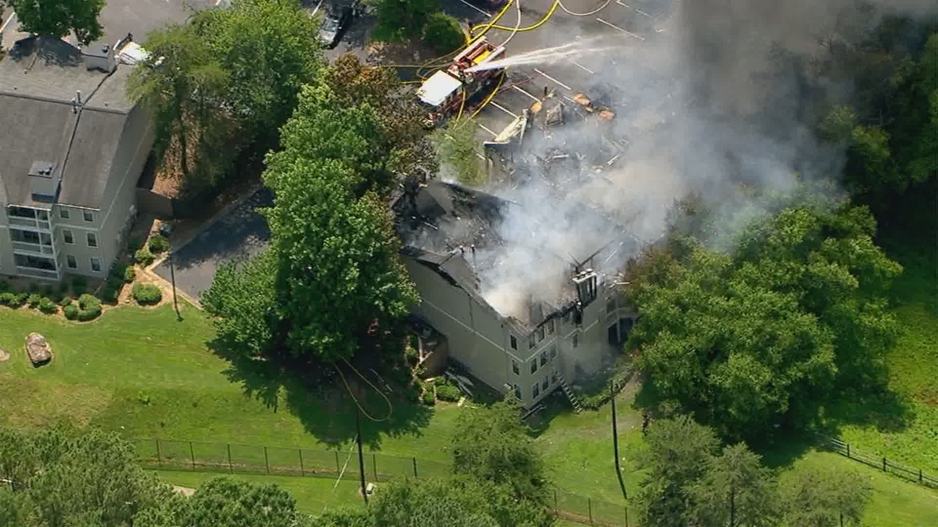 Fire on Cedar Run, Sandy Spring apartment complex