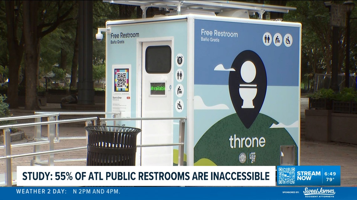 Just over half of Atlanta's restrooms are inaccessible, study finds