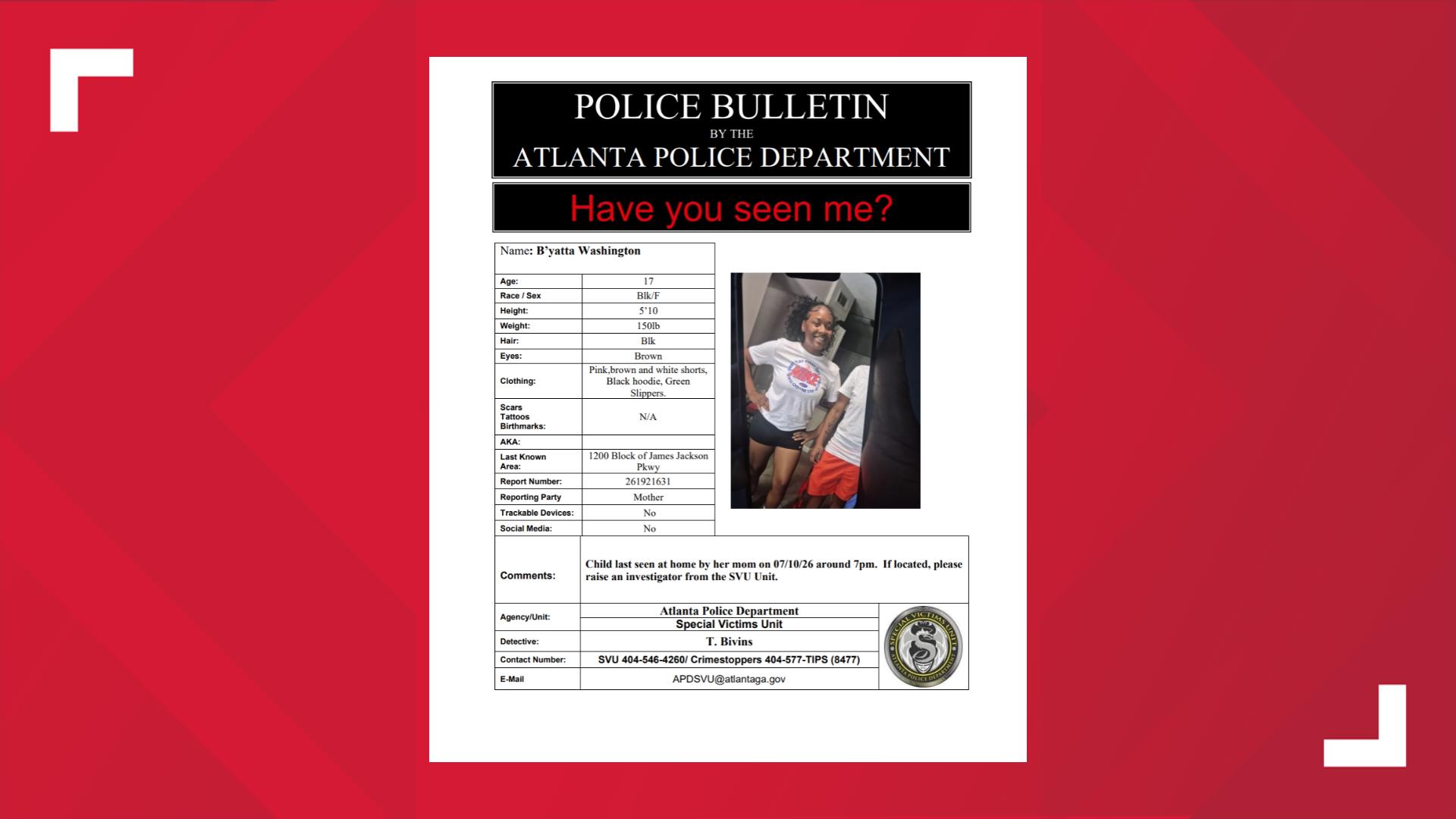 Investigators in Atlanta ask for help locating missing teen in need of ...
