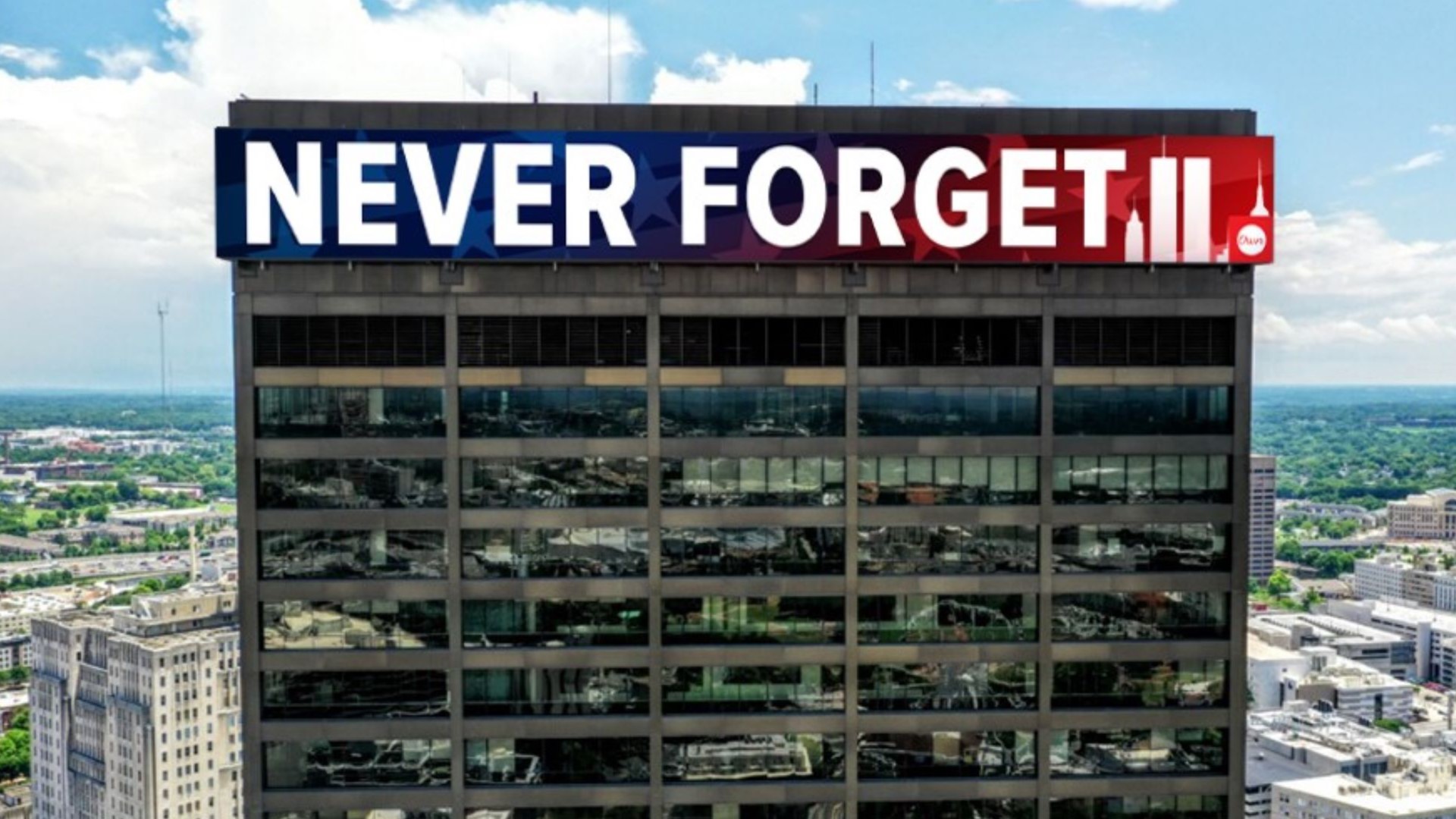 Own Credit Union skyscraper 9/11 sign