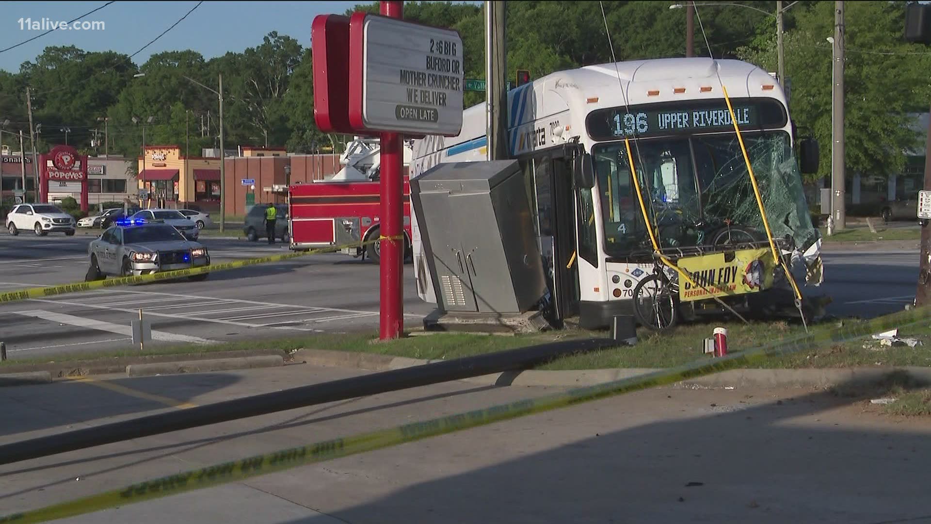 A MARTA bus was involved in a crash Wednesday morning in Clayton County, authorities said.