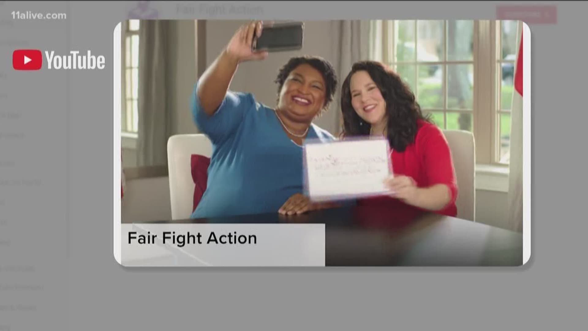 The ad is for Fair Fight Action
