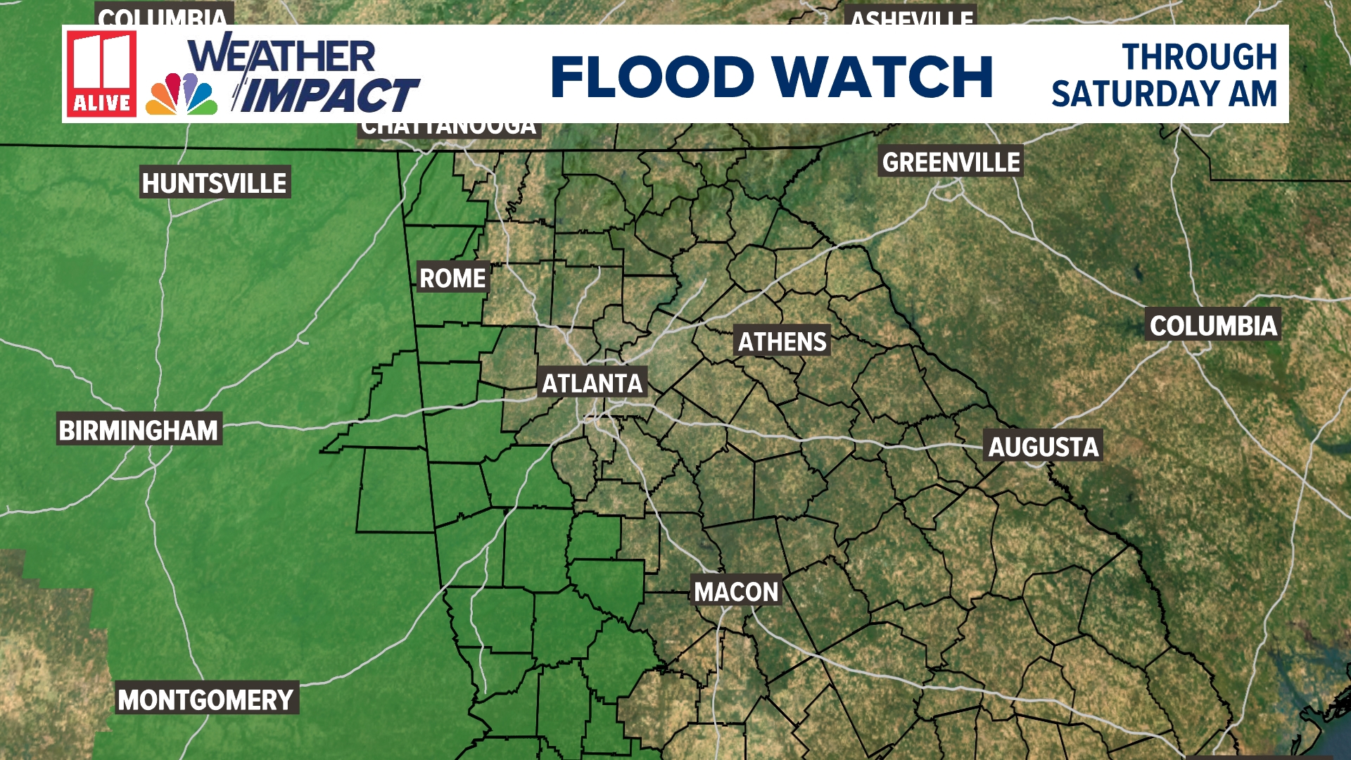 11Alive Weather Impact Alert issued for Thursday, Friday | 11alive.com