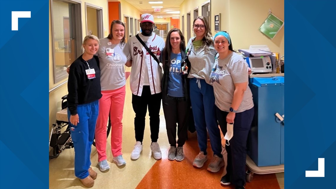 Acuna Jr. visited a children's hospital in Atlanta the day after