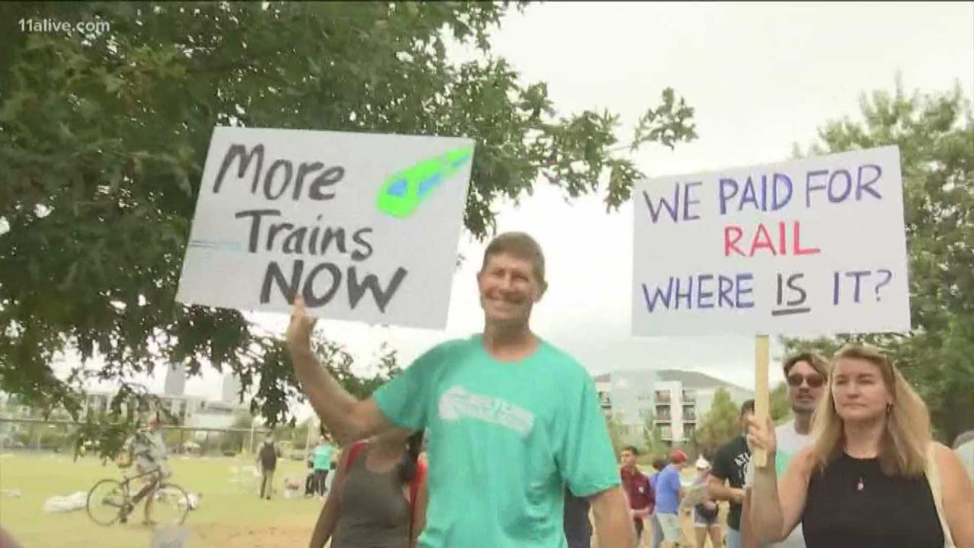 The group says a BeltLine train has been promised to ease traffic but they say the city has never made it happen.