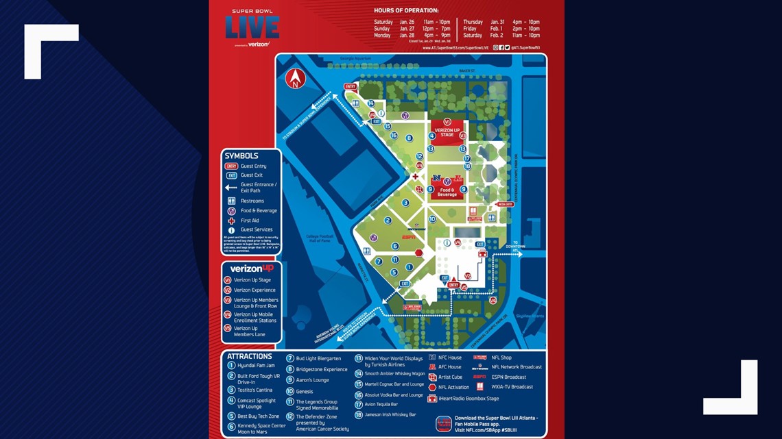 Super Bowl XLVII: NFL Experience Map and Attractions - Canal Street  Chronicles