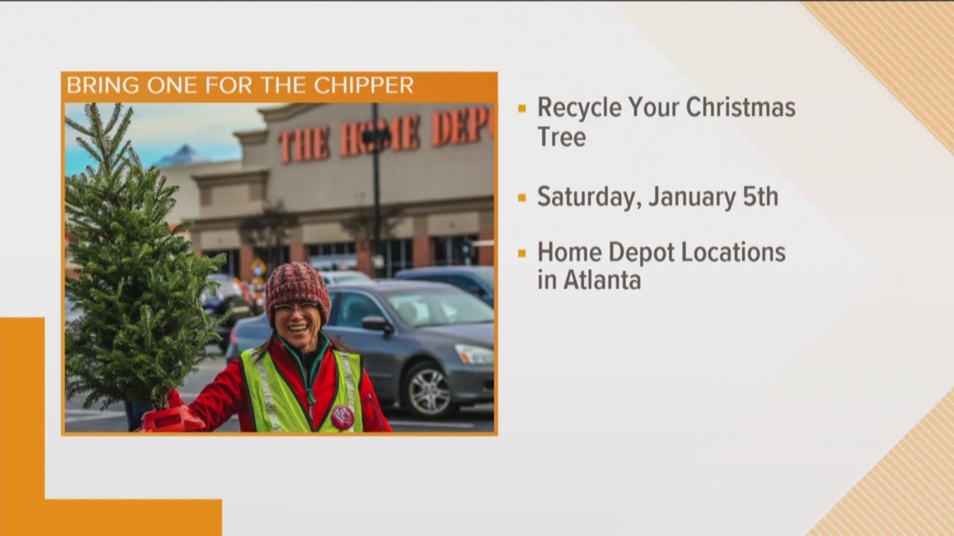 Bring One of the Chipper is the largest Christmas Tree recycling programs in Atlanta.