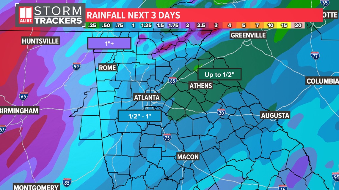 Atlanta weather Storms Timeline