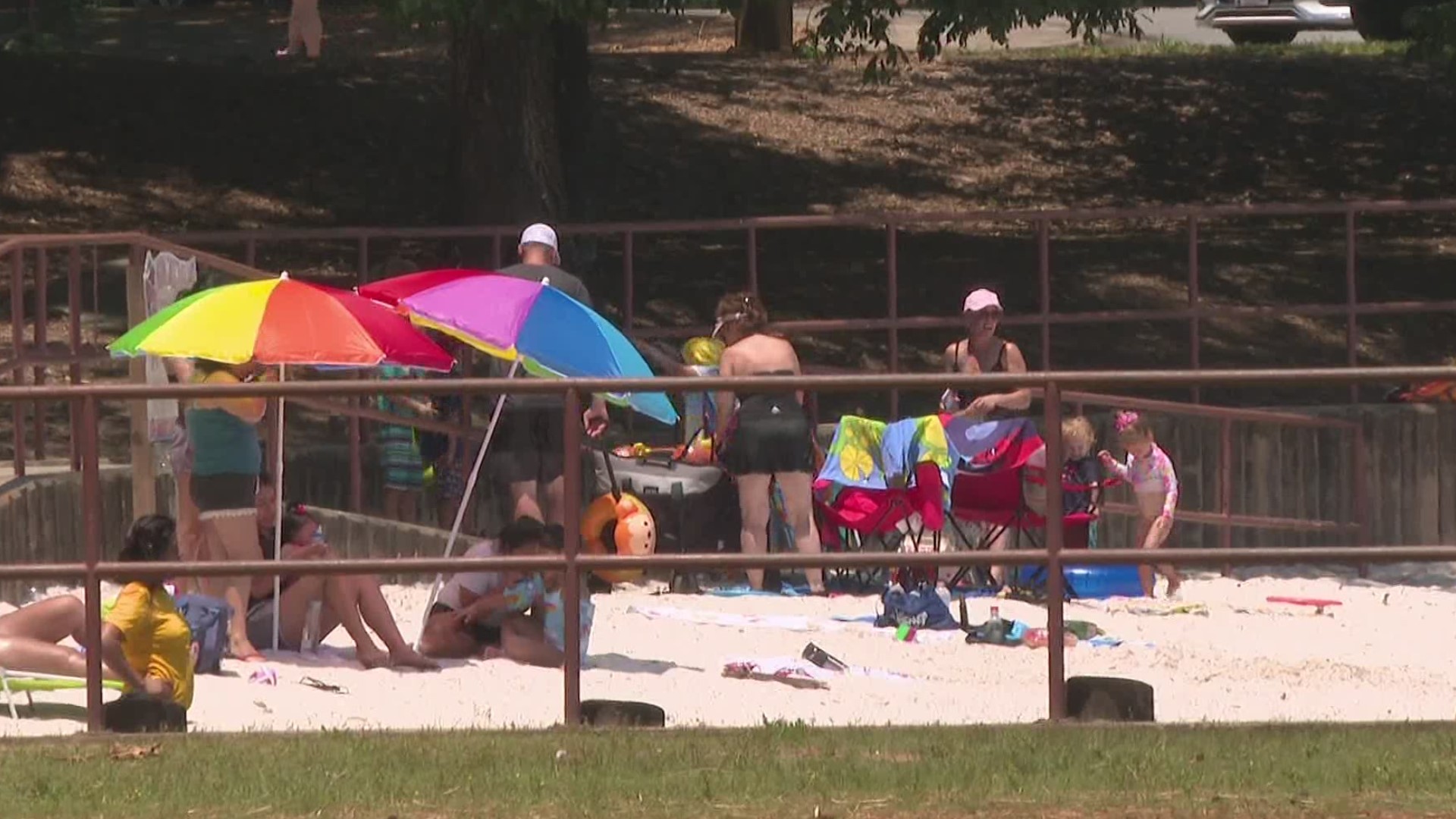 People had already begun crowding along the shores of Lake Lanier one day before the July Fourth holiday.
