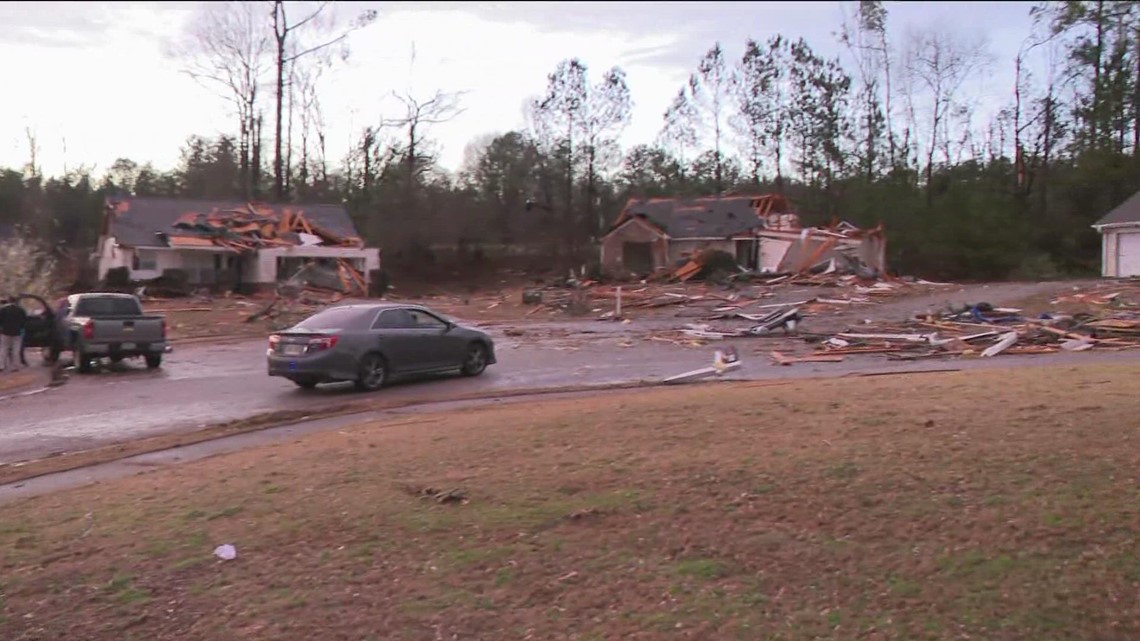 Baldwin Park neighborhood in LaGrange Storm damage