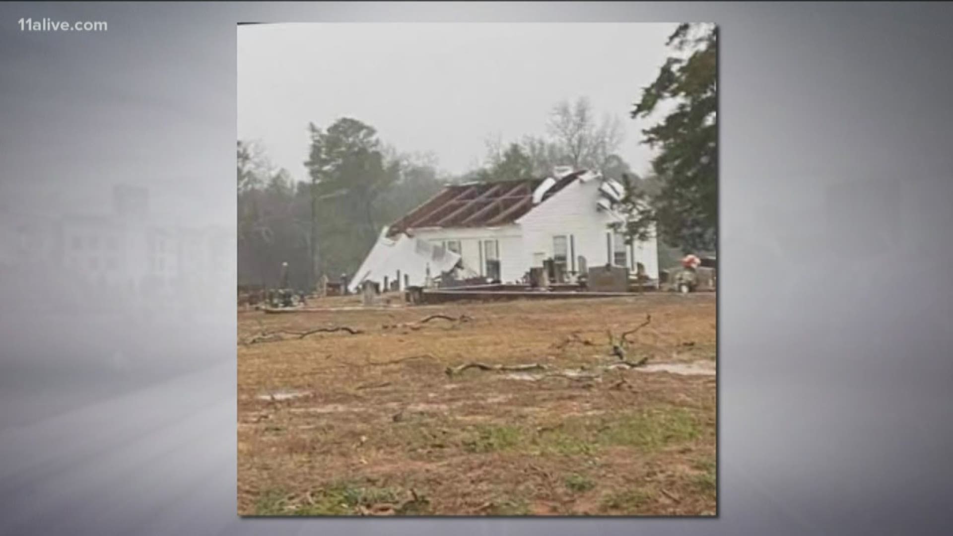 Bartow County church seriously damaged by storm winds