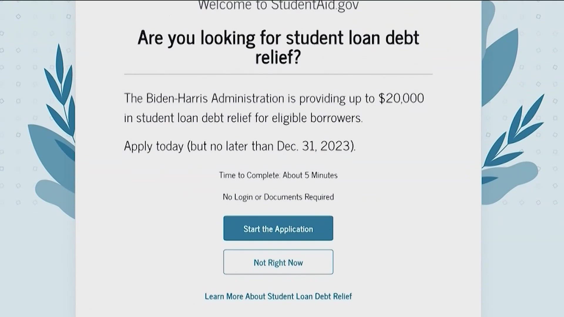 No debt has been cancelled yet under Biden's proposal to offer forgiveness.