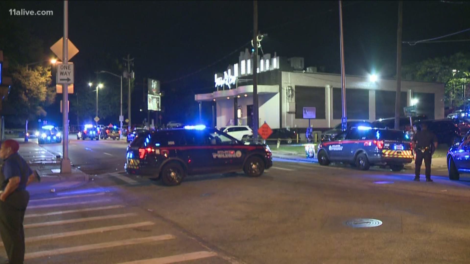 Club security helped detain the suspect as police arrived.